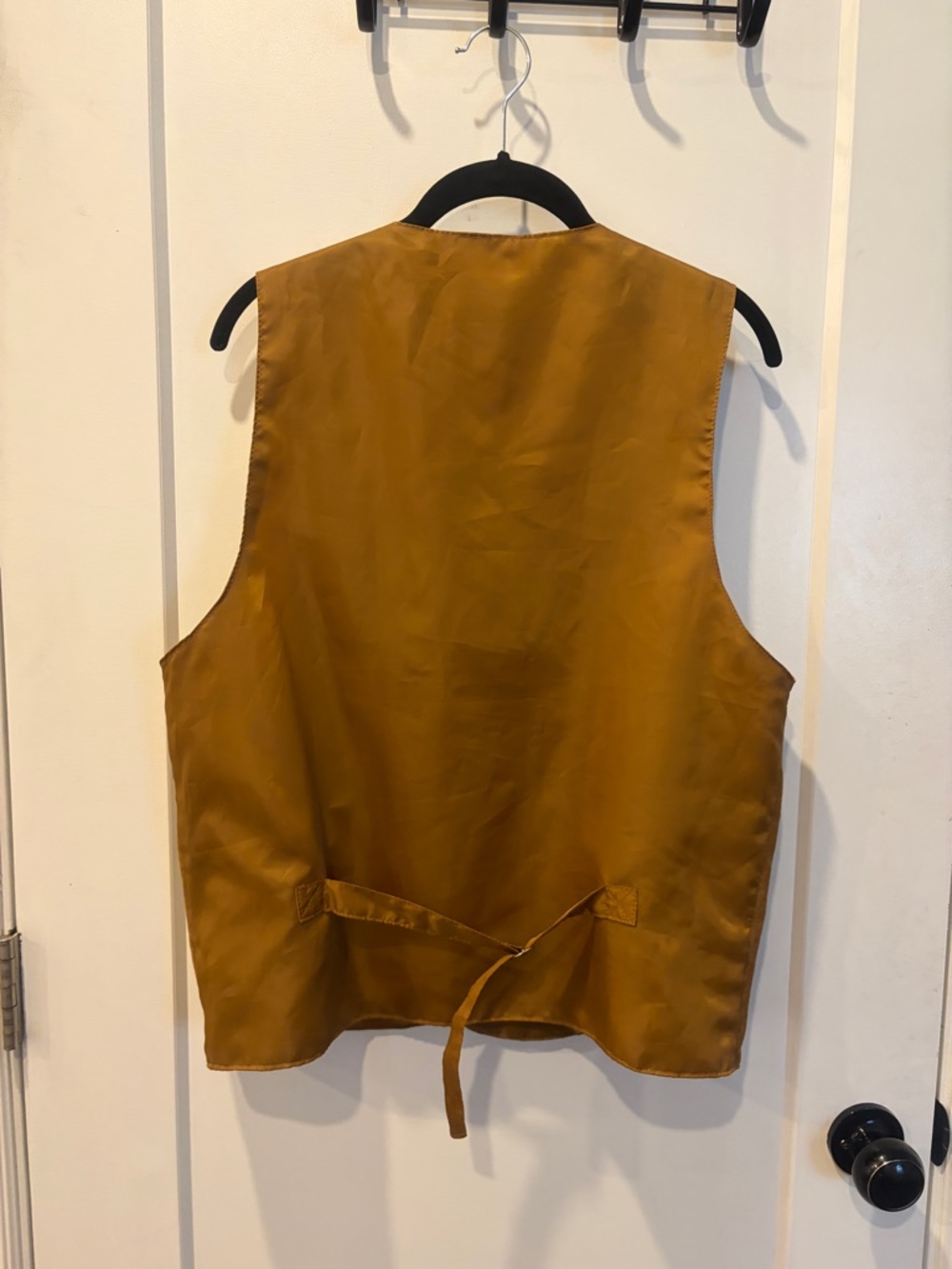 Vintage Men's Suede leather Button Vest - Brown Tan - Picture 3 of 14